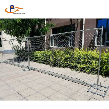 Outdoor Silver Painted Removable Concrete Temporary Fence